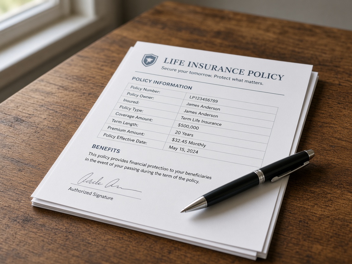 Policy documents on a desk